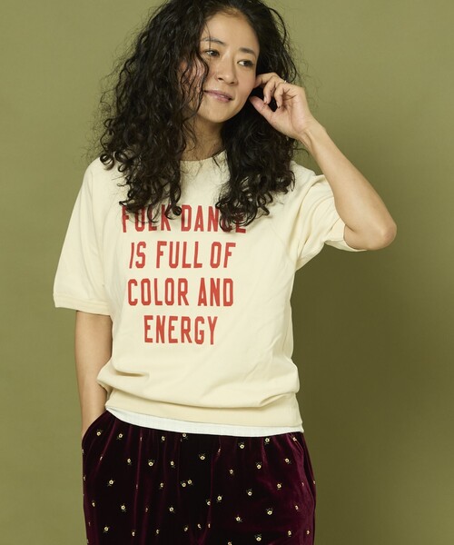 Freada/フリーダ フロッキーロゴ 半袖フットボールTシャツ（T