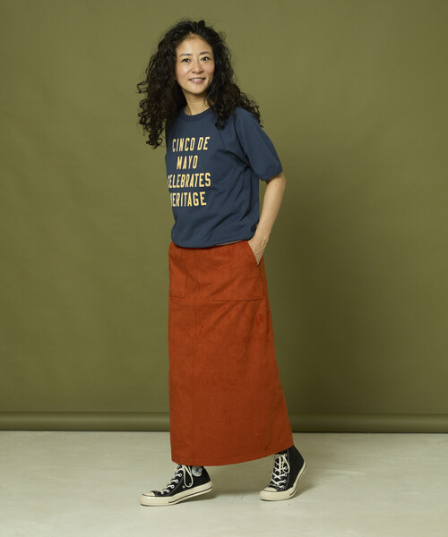 Freada(フリーダ)の「Freada/フリーダ フロッキーロゴ 半袖フットボールTシャツ(Tシャツ/カットソー・レディース・ネイビー/オフホワイト・ONE SIZE)」の16枚目の写真