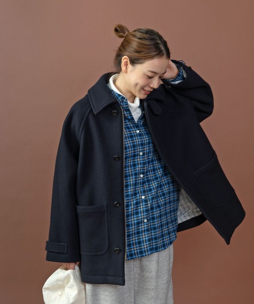 PAR ICI（パーリッシィ）の「メルトンマリンコート（その他アウター・レディース・ネイビー/グレー/カーキ・FREE）」の3枚目の写真