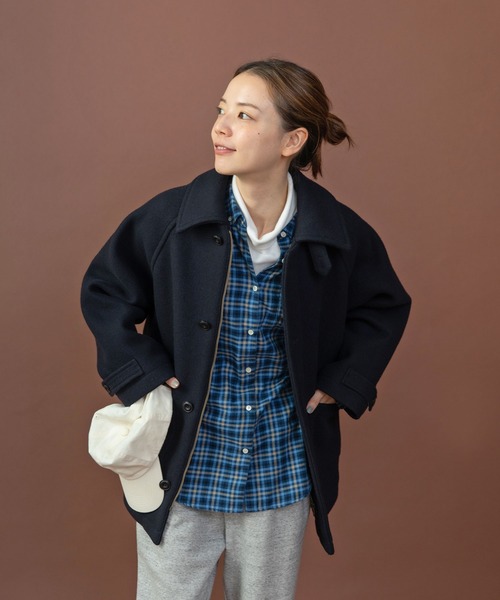 PAR ICI（パーリッシィ）の「メルトンマリンコート（その他アウター・レディース・ネイビー/グレー/カーキ・FREE）」の9枚目の写真