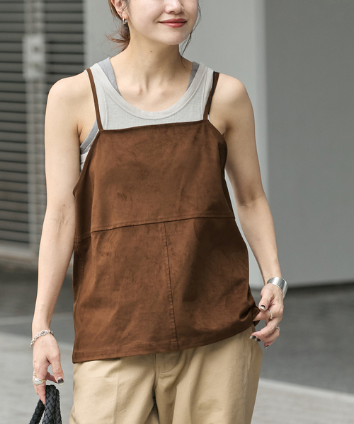 JOURNALSTANDARD　フェイクスエードキャミ JOURNAL STANDARD（ジャーナルスタンダード）の「フェイクスエード