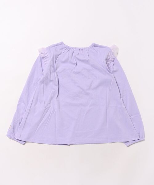 nino(ニノ)の「☆ハートフリルロンTee(Tシャツ/カットソー・キッズ・ブラック/ラベンダー/ホワイト・130cm/140cm)」の4枚目の写真