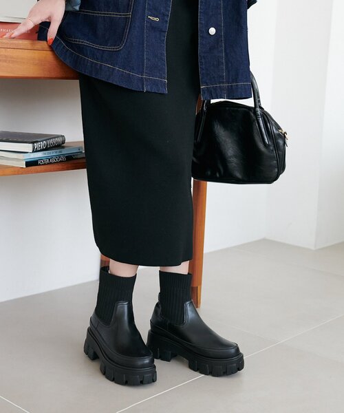 DISCOAT（ディスコート）の「トラックソールソックスブーツ（ブーツ・レディース・ブラック/ブラウン・SMALL/LARGE/MEDIUM/X-LARGE）」の7枚目の写真