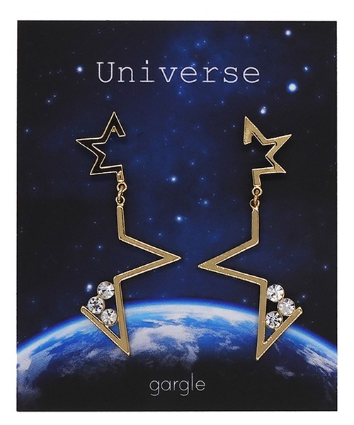 gargle(ガーグル)の「gargle ガーグル:宇宙シリーズ double star スター 星 ピアス(ピアス(両耳用)・レディース・ゴールド/シルバー・FREE)」の6枚目の写真