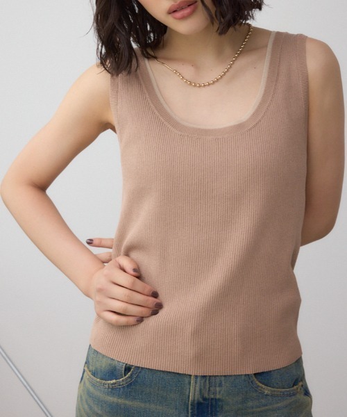 セール】2WAYリブニットタンク（タンクトップ）｜AZUL BY MOUSSY