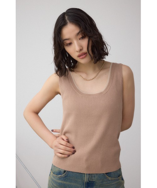 セール】2WAYリブニットタンク（タンクトップ）｜AZUL BY MOUSSY
