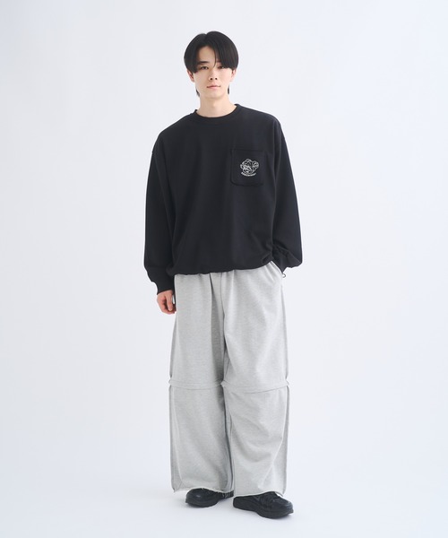 セール】2wayカットオフワイドスウェットパンツ（スウェットパンツ
