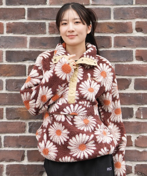 セール】BILLABONG/ビラボン ボアプルオーバー パーカー 花柄 BF014