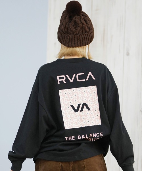 RVCA(ルーカ)の「RVCA/ルーカ バックプリントロンT BF044-052(Tシャツ/カットソー・レディース・ホワイト/ブラック・L/M)」の1枚目の写真