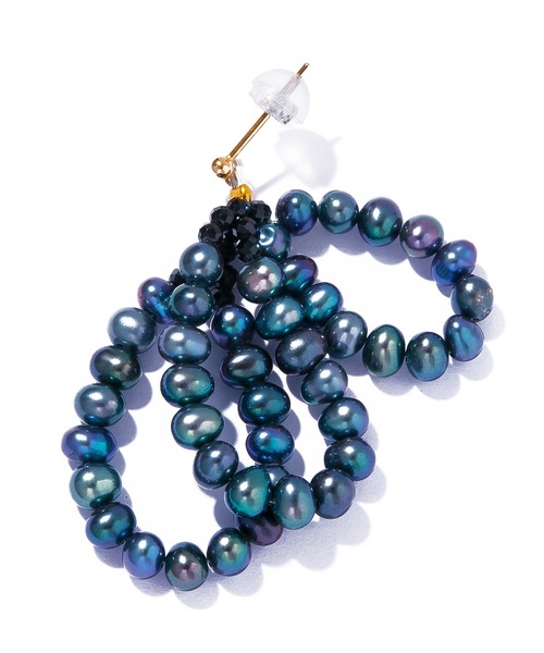 les bonbon(ルボンボン)の「【les bon bon】conation pearl pierce NV/コネーション パール ピアス BOB765(ピアス(両耳用)・レディース・ネイビー・FREE)」の6枚目の写真