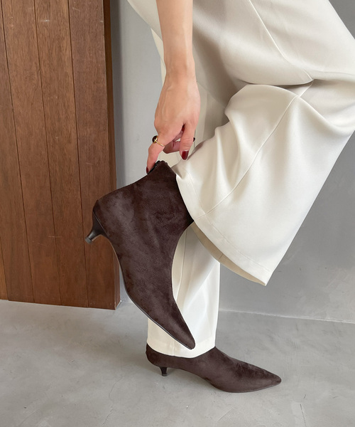 LE TALON（ルタロン）の「4cmポインテッドショートブーツ（ブーツ・レディース・ブラック/ブラウン/ブラック系その他/レモンイエロー・SMALL/X-SMALL/LARGE/MEDIUM/X-LARGE）」の10枚目の写真