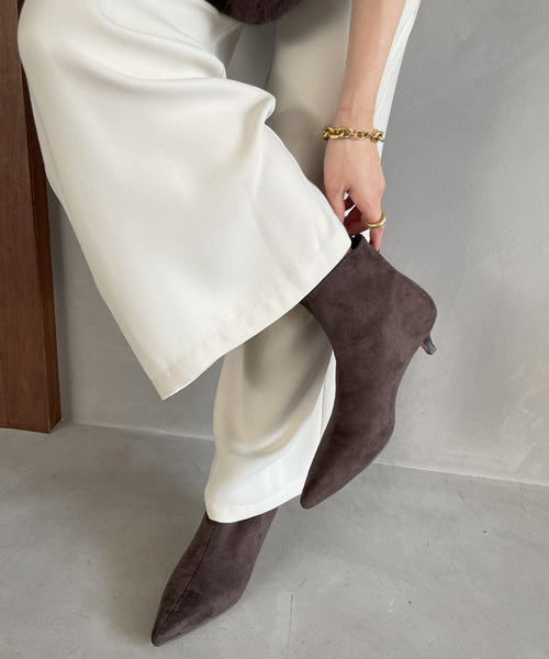 LE TALON（ルタロン）の「4cmポインテッドショートブーツ（ブーツ・レディース・ブラック/ブラウン/ブラック系その他/レモンイエロー・SMALL/X-SMALL/LARGE/MEDIUM/X-LARGE）」の11枚目の写真