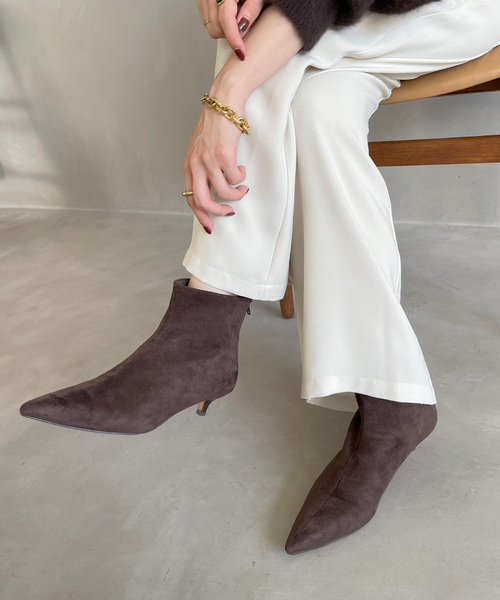 LE TALON（ルタロン）の「4cmポインテッドショートブーツ（ブーツ・レディース・ブラック/ブラウン/ブラック系その他/レモンイエロー・SMALL/X-SMALL/LARGE/MEDIUM/X-LARGE）」の12枚目の写真