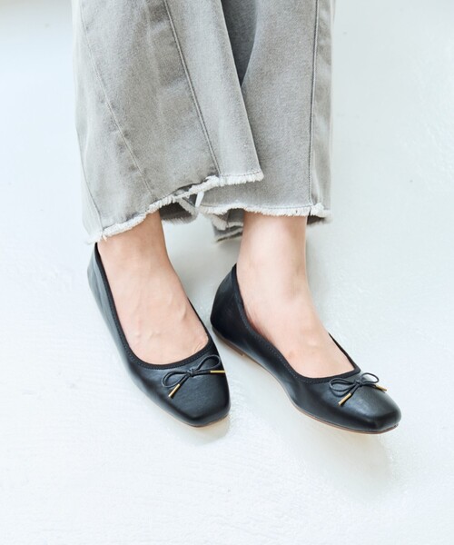 FREAK'S STORE（フリークスストア）の「限定展開　リボン バレエシ ューズ[36～38サイズ展開]（バレエシューズ・レディース・レッド/シルバー/ブラック・38/36/37）」の5枚目の写真