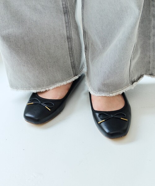 FREAK'S STORE（フリークスストア）の「限定展開　リボン バレエシ ューズ[36～38サイズ展開]（バレエシューズ・レディース・レッド/シルバー/ブラック・38/36/37）」の6枚目の写真