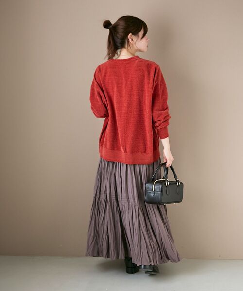 le.coeur blanc（ルクールブラン）の「《手洗い可能》エアータンブラーランダムプリーツスカート（スカート・レディース・ブラウン/ブラック・38）」の7枚目の写真