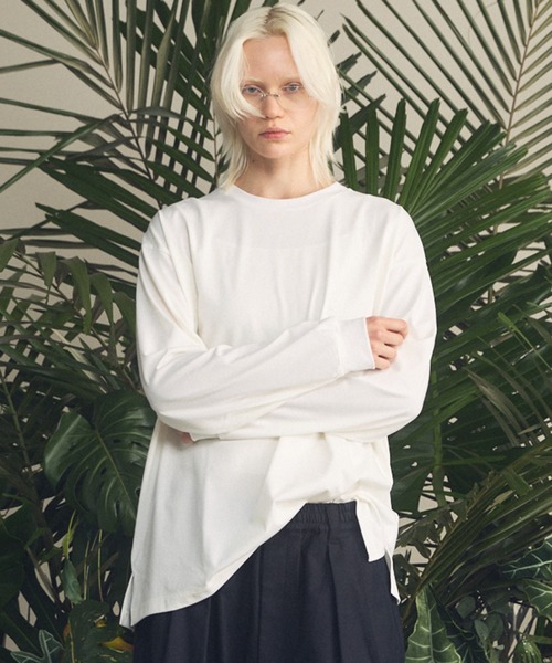オーバークルーネックロングスリーブティーシャツ メゾンスペシャル セール】《UNISEX》ECIL Plating Prime-Over Crew Neck Long Sleeve T