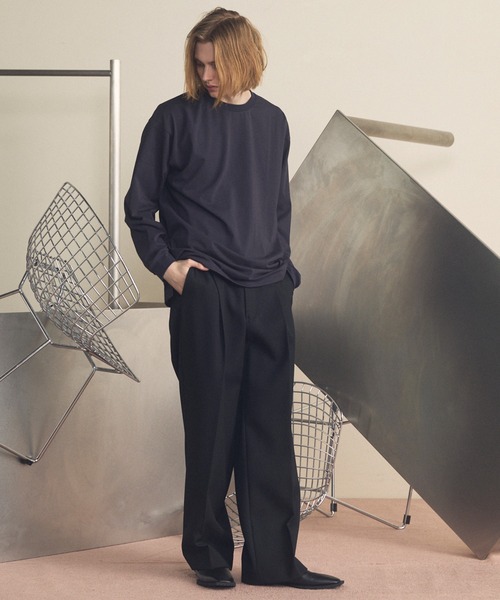 MAISON SPECIAL(メゾンスペシャル)の「《UNISEX》ECIL Plating Prime-Over Crew Neck Long Sleeve T-Shirt/ECILプレーティングプライムオーバーリブクルーネックロングスリーブTシャツ【MAISON SPECIAL/メゾンスペシャル】(Tシャツ/カットソー・メンズ・バーガンディー/ホワイト/チャコールグレー/サックスブルー/ブラック・0/2/1)」の21枚目の写真