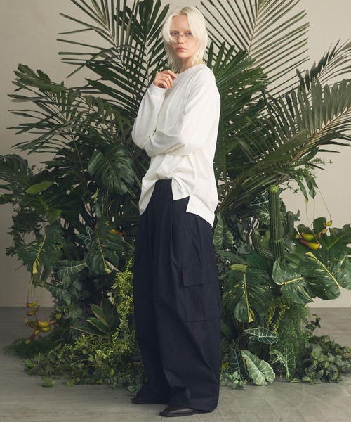 MAISON SPECIAL(メゾンスペシャル)の「《UNISEX》ECIL Plating Prime-Over Crew Neck Long Sleeve T-Shirt/ECILプレーティングプライムオーバーリブクルーネックロングスリーブTシャツ【MAISON SPECIAL/メゾンスペシャル】(Tシャツ/カットソー・メンズ・バーガンディー/ホワイト/チャコールグレー/サックスブルー/ブラック・0/2/1)」の18枚目の写真