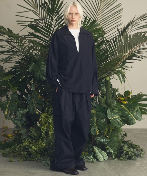 MAISON SPECIAL(メゾンスペシャル)の「《UNISEX》ECIL Plating Prime-Over Crew Neck Long Sleeve T-Shirt/ECILプレーティングプライムオーバーリブクルーネックロングスリーブTシャツ【MAISON SPECIAL/メゾンスペシャル】(Tシャツ/カットソー・メンズ・バーガンディー/ホワイト/チャコールグレー/サックスブルー/ブラック・0/2/1)」の19枚目の写真
