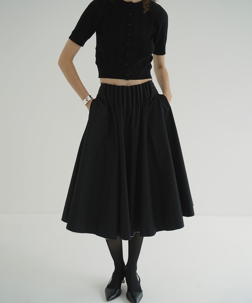 タグ付き未使用✨CLANE クラネ　FLOW VELVET SKIRT ブラック WIDE BELT FLARE SKIRT（スカート）｜CLANE（クラネ）のファッション