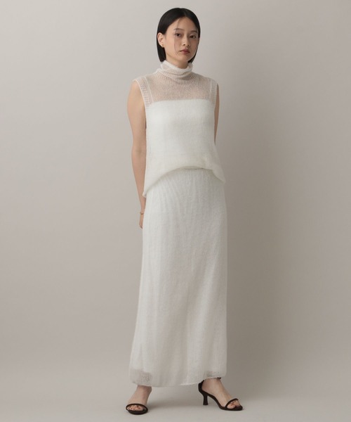 A part by(アパートバイ)の「エアリーウールシアーセットアップ(ワンピース・レディース・グリーン系その他2/グレー系その他2/アイボリー・FREE)」の2枚目の写真