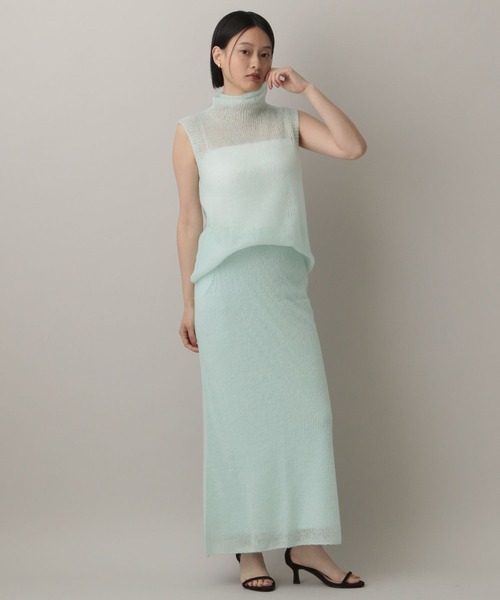 A part by(アパートバイ)の「エアリーウールシアーセットアップ(ワンピース・レディース・グリーン系その他2/グレー系その他2/アイボリー・FREE)」の3枚目の写真