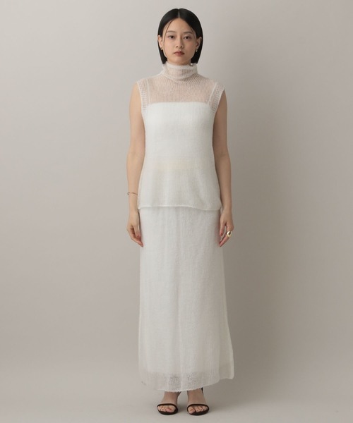 A part by(アパートバイ)の「エアリーウールシアーセットアップ(ワンピース・レディース・グリーン系その他2/グレー系その他2/アイボリー・FREE)」の21枚目の写真