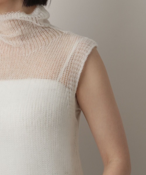 A part by(アパートバイ)の「エアリーウールシアーセットアップ(ワンピース・レディース・グリーン系その他2/グレー系その他2/アイボリー・FREE)」の14枚目の写真