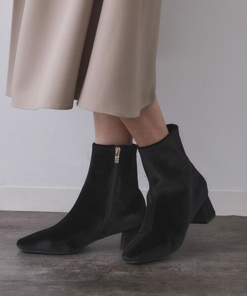 OPAQUE.CLIP（オペークドットクリップ）の「ベーシックショートブーツ【THEシリーズ/抗菌防臭加工】（ブーツ・レディース・ブラウン系その他/ブラック/ナチュラル/ブラック系7・02/01/03）」の3枚目の写真