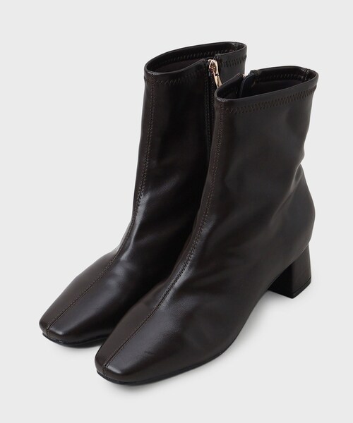 OPAQUE.CLIP（オペークドットクリップ）の「ベーシックショートブーツ【THEシリーズ/抗菌防臭加工】（ブーツ・レディース・ブラウン系その他/ブラック/ナチュラル/ブラック系7・02/01/03）」の11枚目の写真