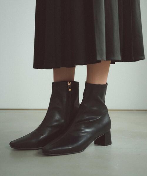 OPAQUE.CLIP（オペークドットクリップ）の「ベーシックショートブーツ【THEシリーズ/抗菌防臭加工】（ブーツ・レディース・ブラウン系その他/ブラック/ナチュラル/ブラック系7・02/01/03）」の21枚目の写真