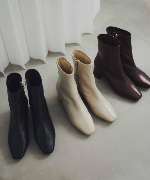 OPAQUE.CLIP（オペークドットクリップ）の「ベーシックショートブーツ【THEシリーズ/抗菌防臭加工】（ブーツ・レディース・ブラウン系その他/ブラック/ナチュラル/ブラック系7・02/01/03）」の22枚目の写真