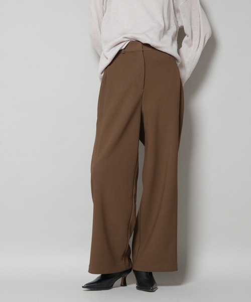 NANO universe（ナノユニバース）の「サイドタックカットジョーゼットパンツ（スラックス・レディース・ブラック/レンガ/モカ・FREE）」の21枚目の写真