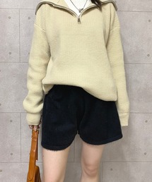 シャギーニットショートパンツ