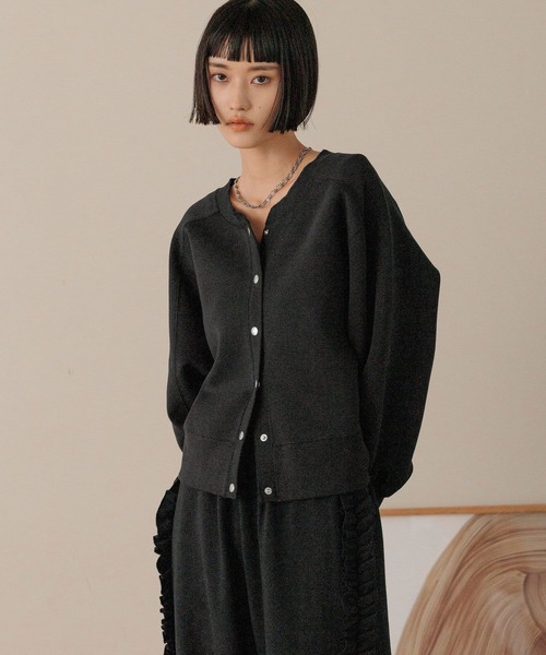 LOWRYS FARM(ローリーズファーム)の「ダンボールカーディガンLS 588896(カーディガン/ボレロ・レディース・グレー/ブラック・FREE)」の17枚目の写真