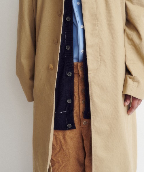 DIGAWEL(ディガウェル)の「Balmacaan coat(ステンカラーコート・メンズ・ブラック/キャメル・2)」の4枚目の写真