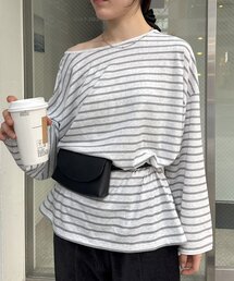 CIAOPANIC TYPY | シアースラブボーダーワンポイント刺繍オーバTee(Tシャツ/カットソー)