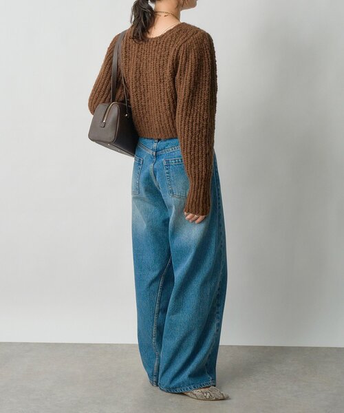 RIVE DROITE(リヴドロワ)の「【前後2WAY】スラブボレロカーデ(カーディガン/ボレロ・レディース・ブラウン/アイボリー・FREE)」の13枚目の写真