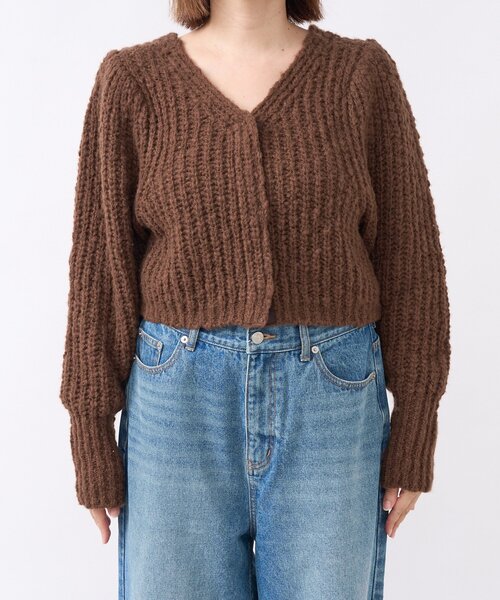 RIVE DROITE(リヴドロワ)の「【前後2WAY】スラブボレロカーデ(カーディガン/ボレロ・レディース・ブラウン/アイボリー・FREE)」の17枚目の写真