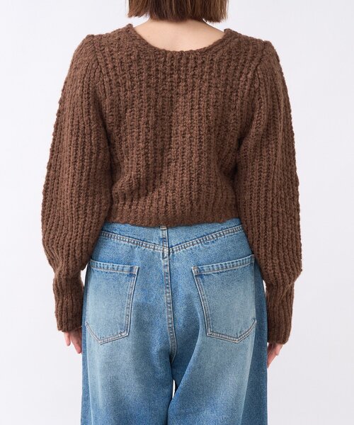 RIVE DROITE(リヴドロワ)の「【前後2WAY】スラブボレロカーデ(カーディガン/ボレロ・レディース・ブラウン/アイボリー・FREE)」の19枚目の写真