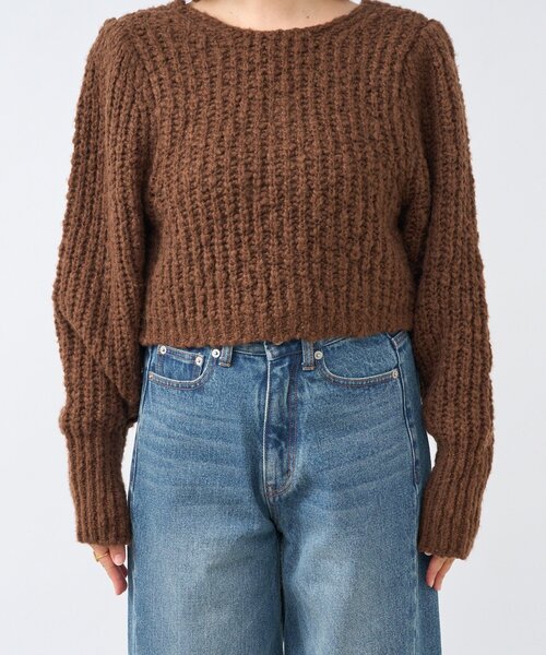 RIVE DROITE(リヴドロワ)の「【前後2WAY】スラブボレロカーデ(カーディガン/ボレロ・レディース・ブラウン/アイボリー・FREE)」の21枚目の写真