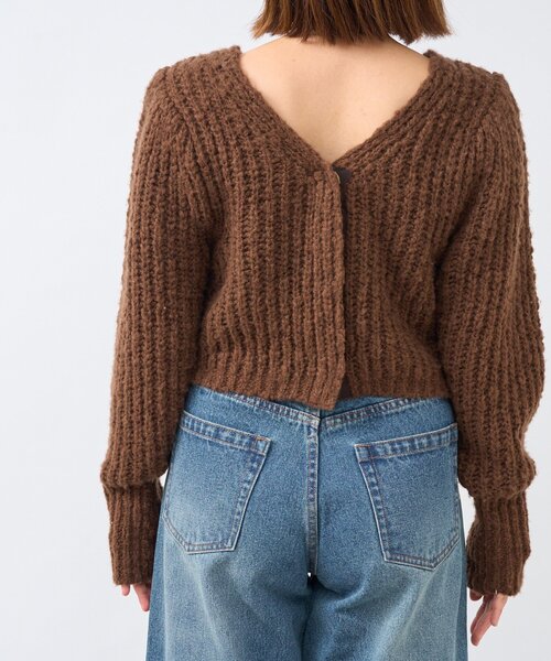 RIVE DROITE(リヴドロワ)の「【前後2WAY】スラブボレロカーデ(カーディガン/ボレロ・レディース・ブラウン/アイボリー・FREE)」の22枚目の写真