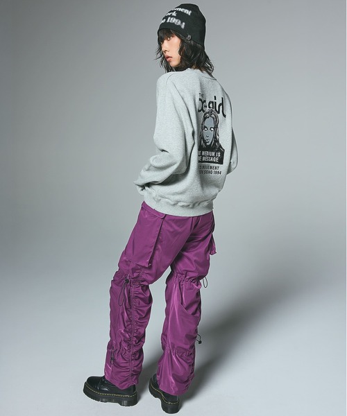 X-girl(エックスガール)の「CHARM ACCENT PRINTED BEANIE(ニットキャップ/ビーニー・レディース・グレー/ブラック/ブラウン・ONE SIZE)」の5枚目の写真