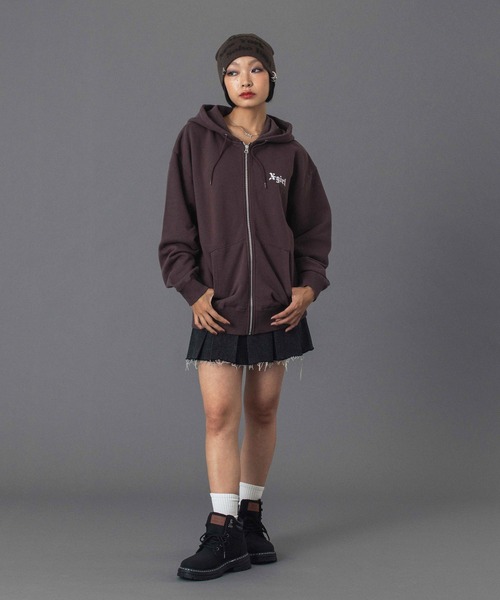 X-girl(エックスガール)の「CHARM ACCENT PRINTED BEANIE(ニットキャップ/ビーニー・レディース・グレー/ブラック/ブラウン・ONE SIZE)」の7枚目の写真