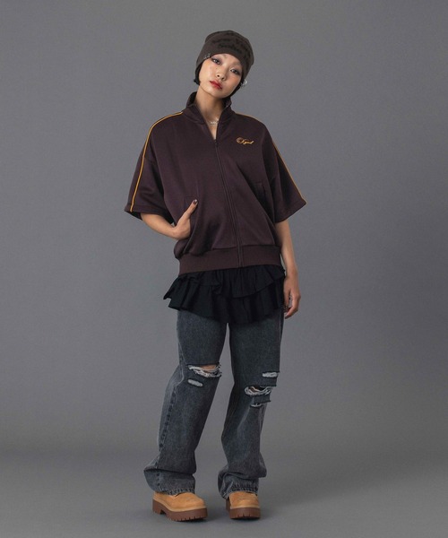 X-girl(エックスガール)の「CHARM ACCENT PRINTED BEANIE(ニットキャップ/ビーニー・レディース・グレー/ブラック/ブラウン・ONE SIZE)」の8枚目の写真