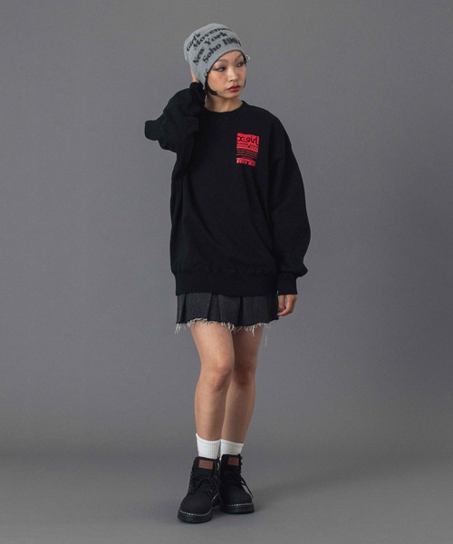 X-girl(エックスガール)の「CHARM ACCENT PRINTED BEANIE(ニットキャップ/ビーニー・レディース・グレー/ブラック/ブラウン・ONE SIZE)」の12枚目の写真