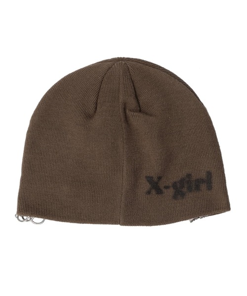 X-girl(エックスガール)の「CHARM ACCENT PRINTED BEANIE(ニットキャップ/ビーニー・レディース・グレー/ブラック/ブラウン・ONE SIZE)」の17枚目の写真