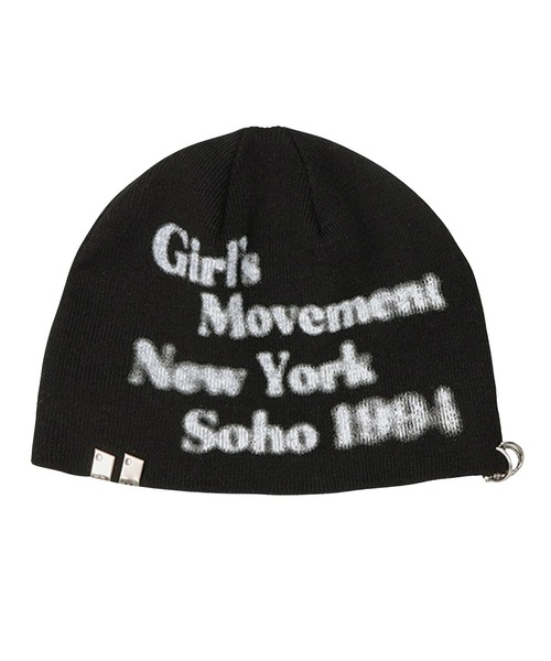 X-girl(エックスガール)の「CHARM ACCENT PRINTED BEANIE(ニットキャップ/ビーニー・レディース・グレー/ブラック/ブラウン・ONE SIZE)」の18枚目の写真
