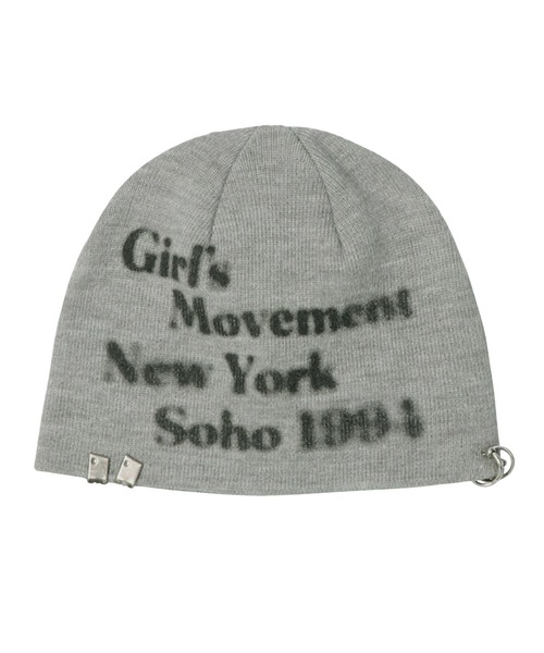 X-girl(エックスガール)の「CHARM ACCENT PRINTED BEANIE(ニットキャップ/ビーニー・レディース・グレー/ブラック/ブラウン・ONE SIZE)」の15枚目の写真